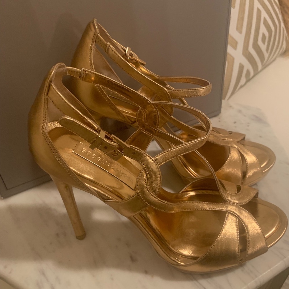 BCBG Gold Heels